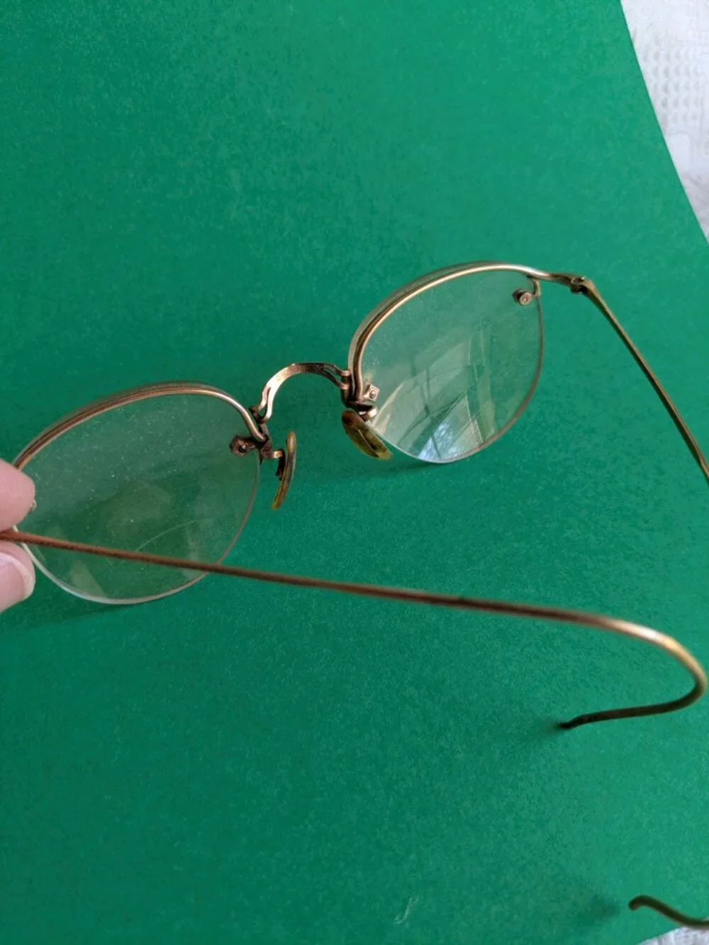 Vintage 12K Gold Filled Wire Rim Glasses W/ Case